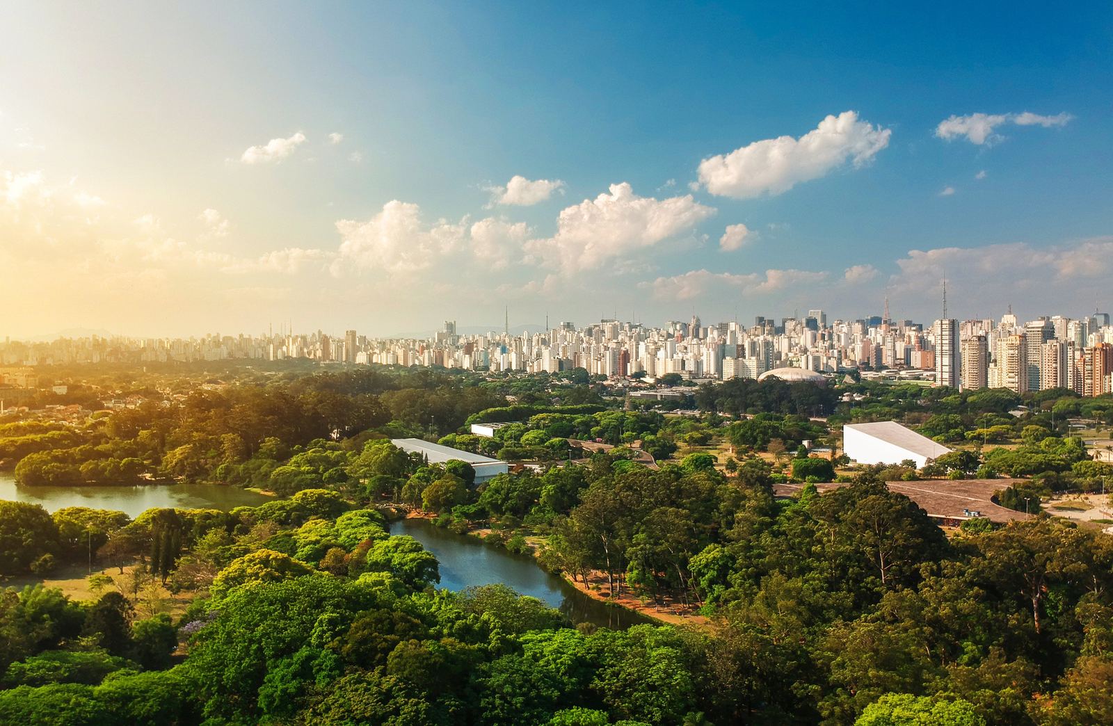 Aerial view of Ibirapuera Park in São Paulo
